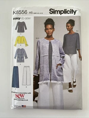 Simplicity K8556 Misses Tunic Wide Trousers Jacket Womans Uncut Pattern - Image 1 of 4