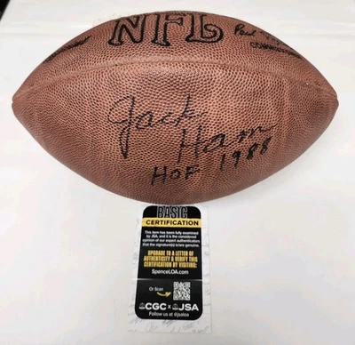 Jack Ham Signed Autographed Official Wilson Duke Football STEELERS JSA COA - Image 1 of 4