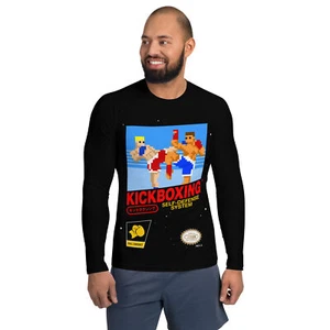 Kickboxing UFC MMA Rash Guard Rashguard Fight Gym Wear Nintendo Retro - Picture 1 of 24