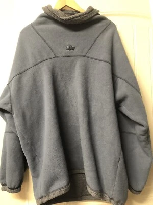 LOWE ALPINE Polartec Hombres Polar Pullover Capucha Cuello Palanca Cintura Azul Talla L Foto 1 de 4