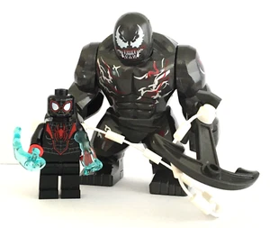 Lego Spider-man Miles Morales  minifigure + Big Venom Riot Symbiote - Picture 1 of 5