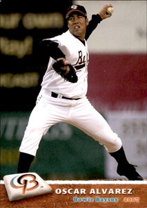 2007 Bowie Baysox Grandstand #1 Oscar Alvarez Barcelona Venezuela Baseball Card
