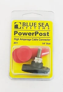 NEW Blue Sea Systems 2011 PowerPost High Amp Cable Connector 1/4" Stud - Picture 1 of 4