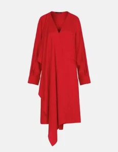 Vestido Carolina Herrera Camisero Evasé Rojo - Imagen 1 de 4