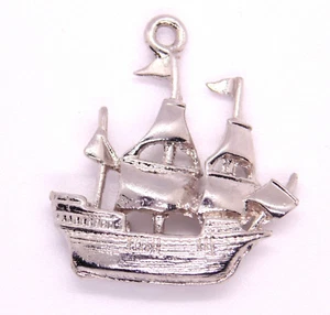 (R208) plata barco encanto colgante joyería - Imagen 1 de 6
