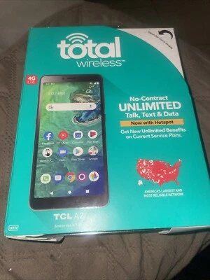 Total Wireless TCL A2 Prepaid Smartphone (32GB) –Black -NEW - Image 1 of 4