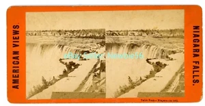 Cataratas del Niágara NY - MESA ROCA Y CAÍDAS EN INVIERNO 1862 - Stereoview - Imagen 1 de 2