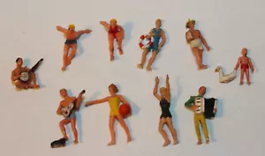 hf1399, Alte Preiser / MERTEN 10-teilig interessante Badende Figuren TOP H0 1:87 - Picture 1 of 4