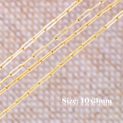 1m 15 x 5mm Gold Colour Vintage Style Oval Chain For Jewellery Making 002 - Image 1 of 2
