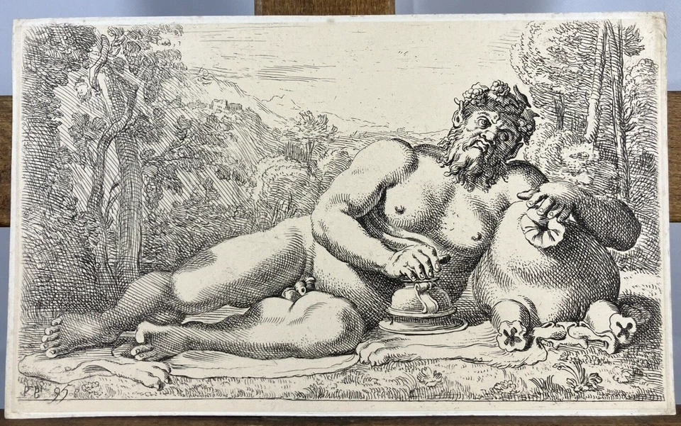 Portrait Divinité Dieu Rome Grèce Antique Nu Bacchus Dionysos Mythologie - Photo 1/4