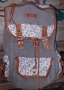 American Eagle Bookbag Backpack Adjustable Straps Pockets Snaps Drawstring Close - Picture 1 of 7