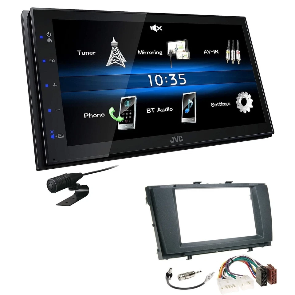 JVC Autoradio Touchscreen Bluetooth USB für Toyota Avensis T27 ab 2009 schwarz