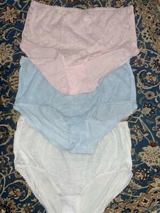 CONJUNTO (3) BRAGAS ENCAJE DELANTERO NUEVAS CORTE ALTO NYLON/POLIÉSTER Talla - 2XL - Imagen 1 de 6