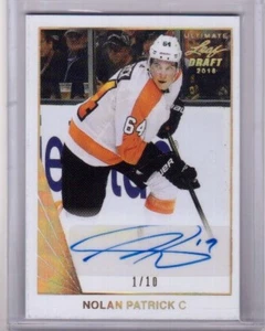NOLAN PATRICK 17/18 Ultimate Leaf Draft Autograph Auto Signed GOLD #NP1 SP #1/10 - Picture 1 of 2