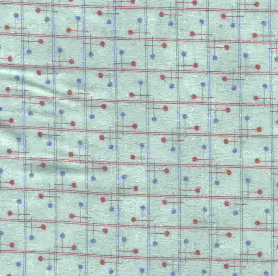 Johnny and Buck blue red geometric Moda  fabric - Image 1 of 1