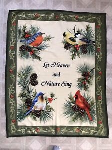 Let Heaven & Nature Sing Bird Fleece Throw Blanket Afghan Tapestry Cardinal