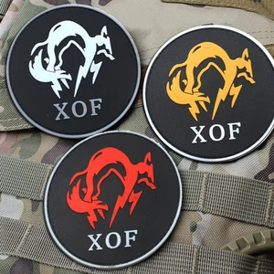 3 PCS Metal Gear Solid MGS XOF Badge Special Forces Armband 3D PVC Patch - Picture 1 of 7