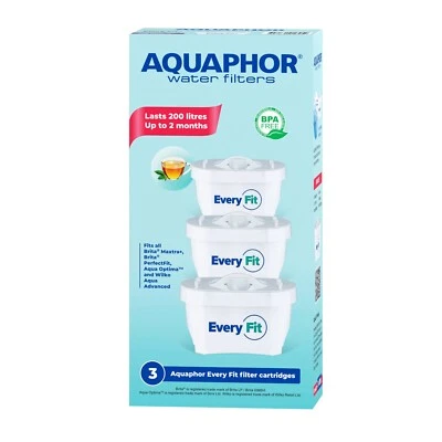 AQUAPHOR Every Fit Replacement Filter Cartridge Pack of 3 - Image 1 of 4