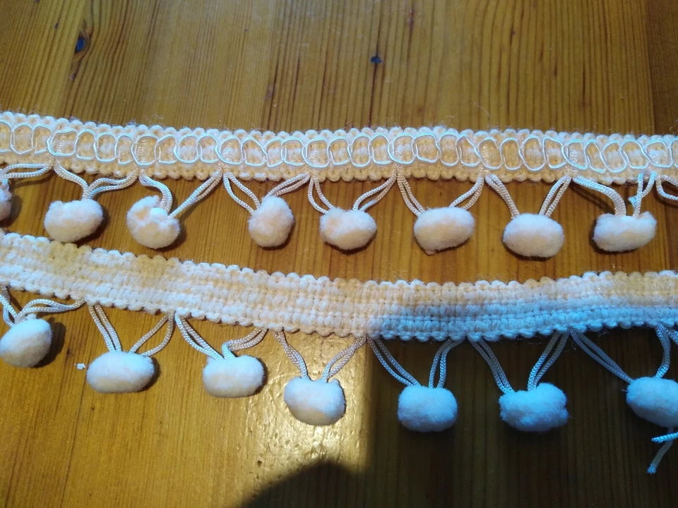  RIBBON 10 mm X 5 m  Peach Bobble  IDEAL 4 CARD + DRESS MAKING - Image 1 of 1