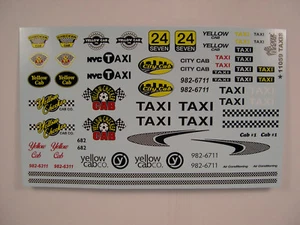 CALCOMANÍAS SURTIDAS DE CABINA DE TAXI GOFER RACING PARA MAQUETAS DE COCHES A ESCALA 1/24 Y 1/25 - Imagen 1 de 1