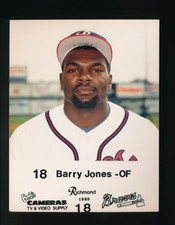 1989 Richmond Braves Team issue Photo card Barry Jones 4x5 Bob's Camera's *