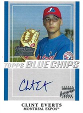 2003 Topps Clint Everts #CCE Blue Chips Autographs NM-MT Auto Expos