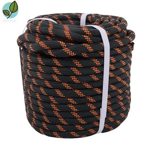 1/2"×150' 48 Strand Arborist Tree Rope Polyester Braided Rope Black&Orange - Picture 1 of 7