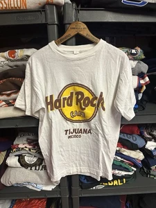 Vintage 90s Hard Rock Cafe Boot Leg Tijuana Mexico White Shirt Size Large - Picture 1 of 3