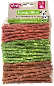 BOX OF 24 x 100 WIGGLES MUNCHY  STICKS PROMOTES HEALTHY TEETH AND GUMS FOR DOGS - Picture 1 of 1