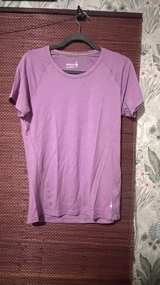 Smartwool Purple Merino Sport 15 Short Sleeve Womens Base Layer Shirt Sz L - Image 1 of 4