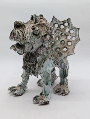 Large Vintage Chinese Dragon PiXiu Sculpture Statue 10x12x6"  Jacob Chan. - Image 1 of 4