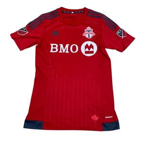 Vintage Toronto FC 2017-2018 Heimtrikot M 17/18 Bmo ML Adidas Streifen Oberteil - Picture 1 of 16
