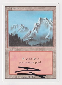 Signed Mountain (Blue) Proof NM Revised Artist Douglas Shuler 1994 MTG Magic AP! - Picture 1 of 2