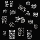 925 Sterlingsilber Haarschmuck Bartperle Bartschmuck Ketten Perle Damen Herren