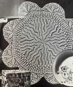 Vintage 1950's Crochet Knit Doily Pattern DESERT SUN Tatted 16" - Picture 1 of 1