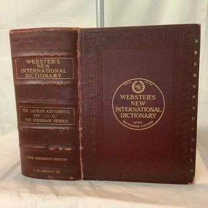 Antik 1925 Webster's New International Wörterbuch mit Referenz History Edition - Bild 1 von 22