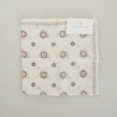 BRUNELLO CUCINELLI 280$ Bufanda Cuadrada Bolsillo - Seda, Doble Cara Foto 1 de 2