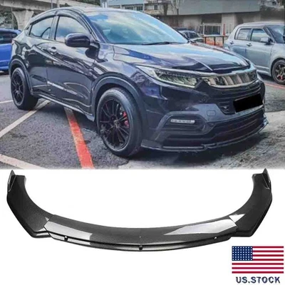 For Honda HR-V 2016-2024 Carbon Fiber Front Bumper Lip Spoiler Splitter Body Kit Foto 1 de 4