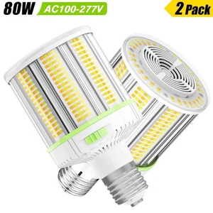 2Pack 80W LED Corn Light 4500K/5000K/5700K E39 Mogul Base Street Parkng Lot Lamp - Picture 1 of 15