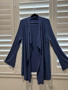 BASQUE Navy blue cardigan with flared sleeves #flaredsleeves Size 12: - Picture 1 of 6
