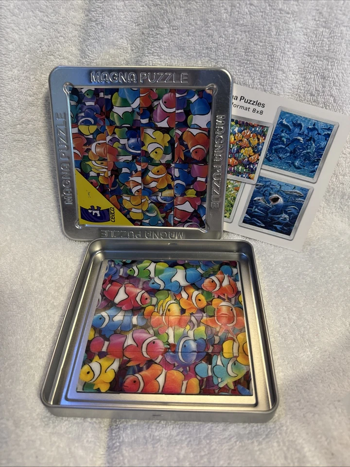 3D Magna Puzzles Clown Fish MAGNETIC TILE PUZZLE WITH TIN STORAGE BOX  - Image 1 of 1