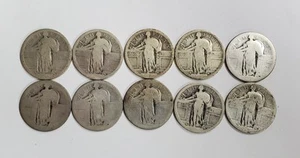 Lotto di 10: QUARTIERI ARGENTO LIBERTY IN PIEDI - SENZA DATA - TIPO 1 - 1916 o 1917 - Foto 1 di 8