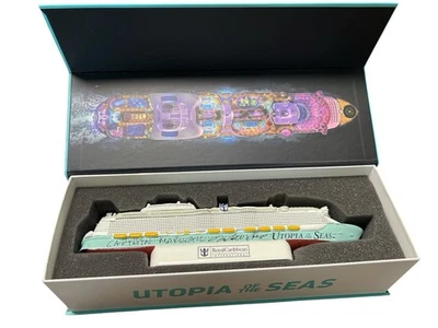 Royal Caribbean 11" Ship Model UTOPIA OF THE SEAS Official Signed By Captain - Image 1 of 4