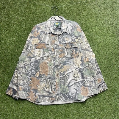 Cabelas Shirt Mens 2XL Camo Seclusion 3D Outdoor Hunting Button Up Long Sleeve - Image 1 of 4
