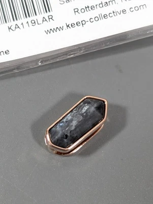 Держите коллективный мини Geo бар Larvikite розового золота слайд подвеска новый - Изображение 1 из 4