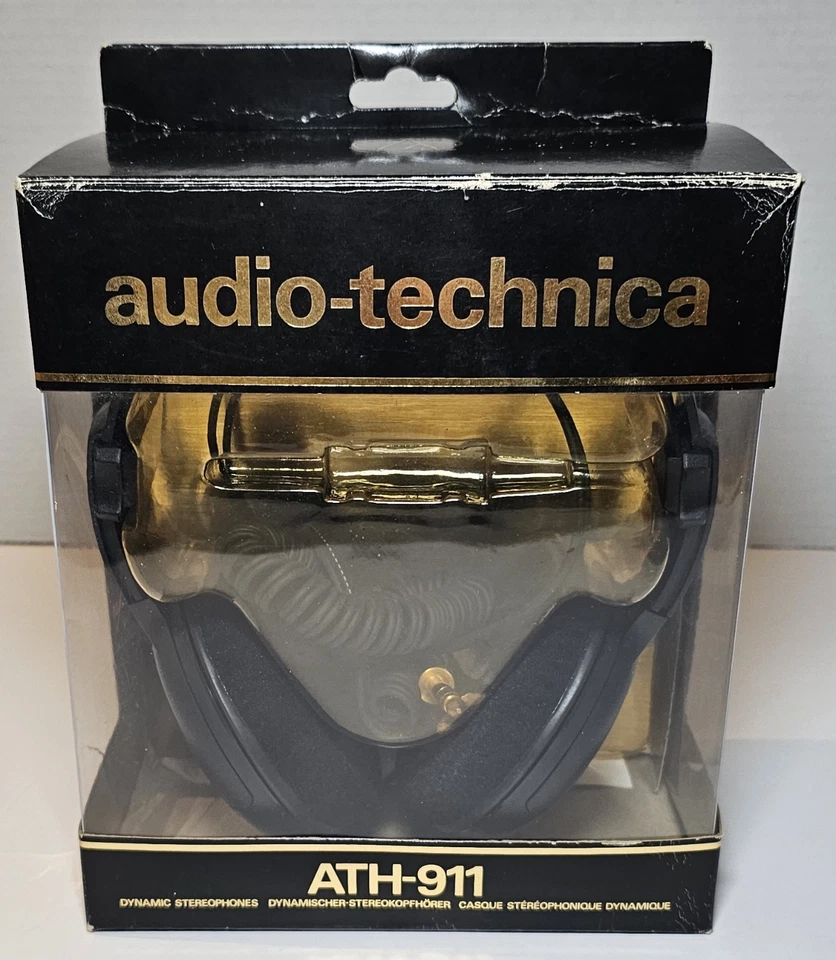Audio-Technica ATH-911 Headphones w/ Original Box & Packaging - Tested - Vintage - Image 1 of 4