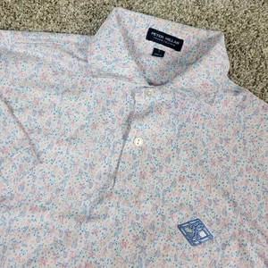 Peter Millar Crown Crafted Herren klein weiß AOP Tanzen Musik Performance Polo - Bild 1 von 6