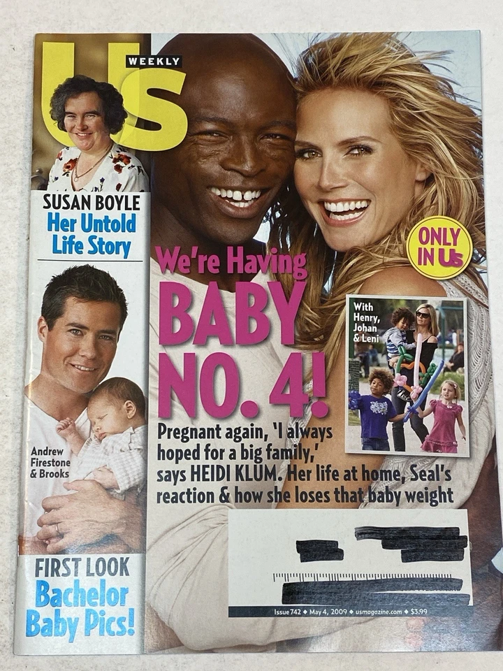 US Weekly Magazine May4 2009 Seal Heidi Klum Susan Boyle Andrew Firestone Brooks - Image 1 of 1