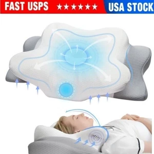 Memory Foam Pillow,King Size Cervical Pillow for Neck,Shoulder Pain Relief Sleep - Picture 1 of 9