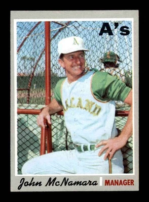 1970 Topps #706 John McNamara MG RC EXMT/EXMT+ X3532573 - Image 1 of 3